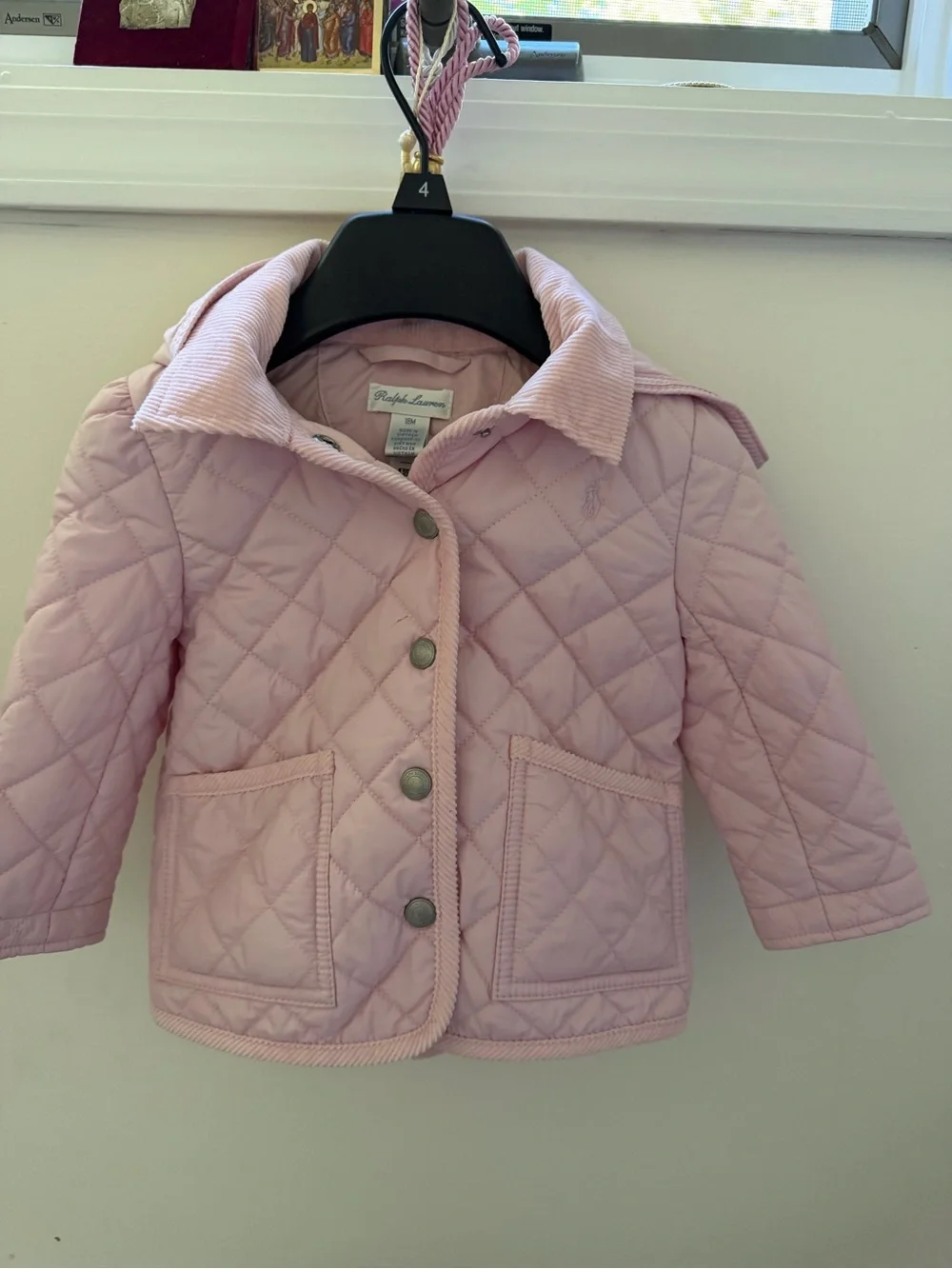 Ralph Lauren Pink Quilted Kids Jacket